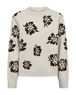 Zoom bild av Alpi - Mönstrad pullover - Ljusbeige / Brun