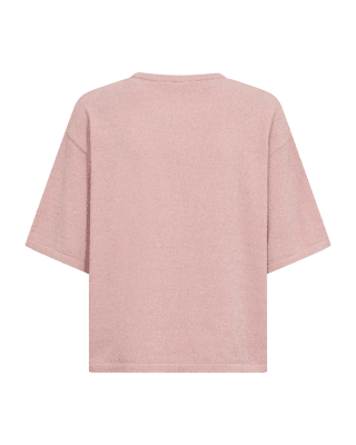 Zoom bild av Tempo - Finstickad tröja med korta ärmar - Rosa