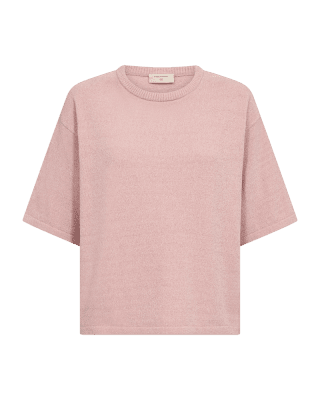 Zoom bild av Tempo - Finstickad tröja med korta ärmar - Rosa