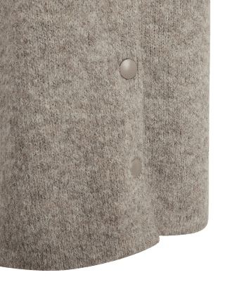 Zoom bild av Lulu - Stickad väst med knappar - Taupe