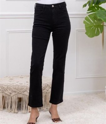 Zoom bild av Pamela - Jeans straight - Svart